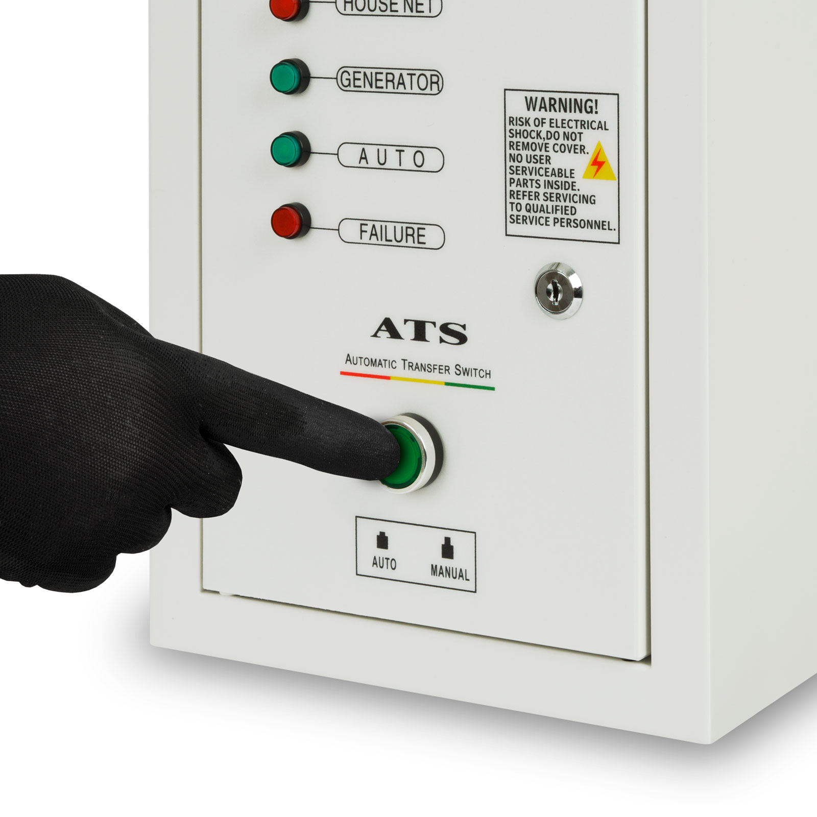ATS meccanico, automatic transfer switch per impianto fotovoltaico 